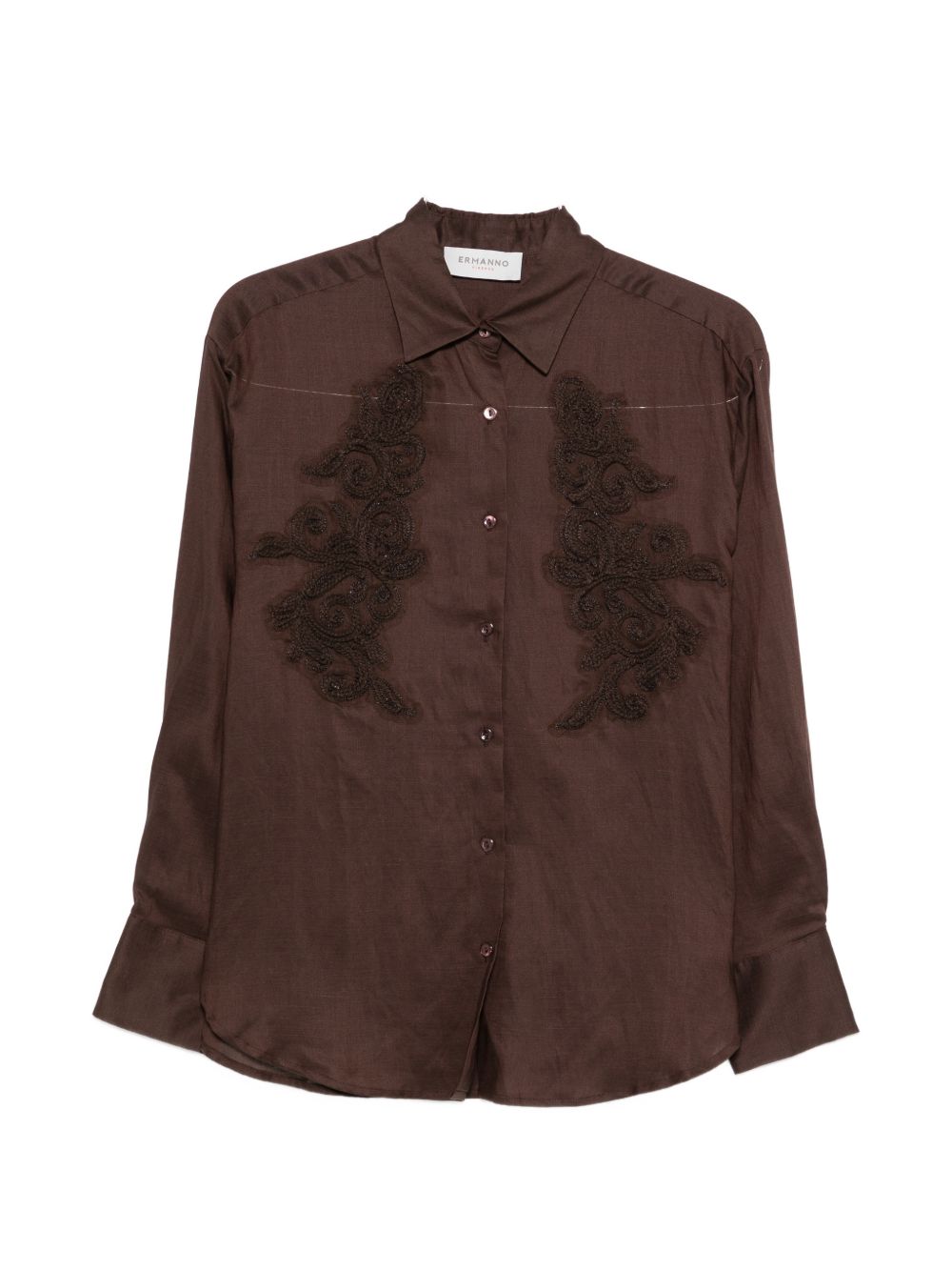 ERMANNO FIRENZE Shirts Brown Linen/flax – Women