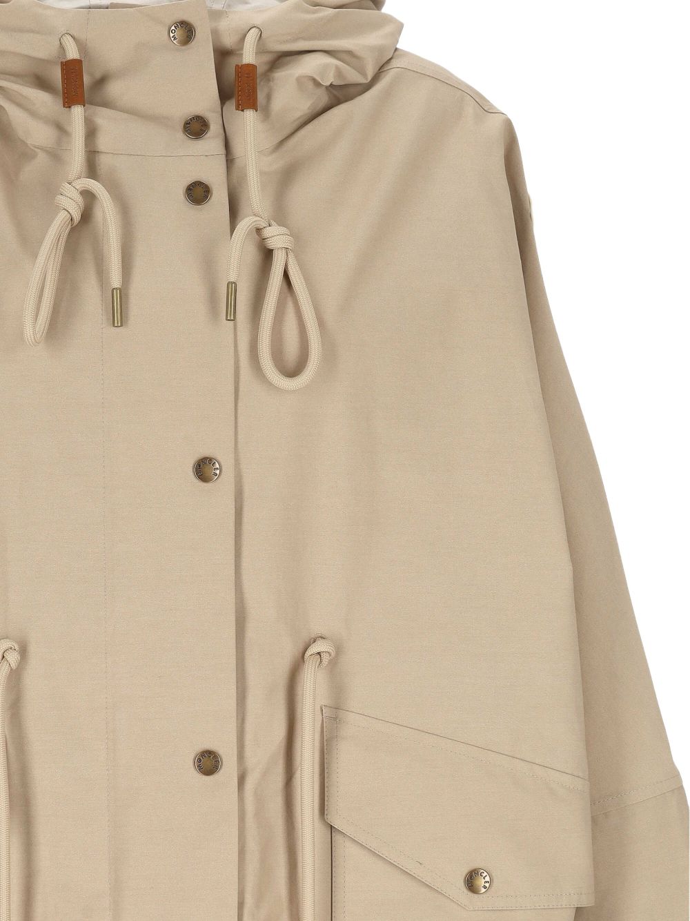 MONCLER Moncler Coats Beige Cotton Polyamide - Women　モンクレール コート ベージュ コットン ポリアミド - レディース