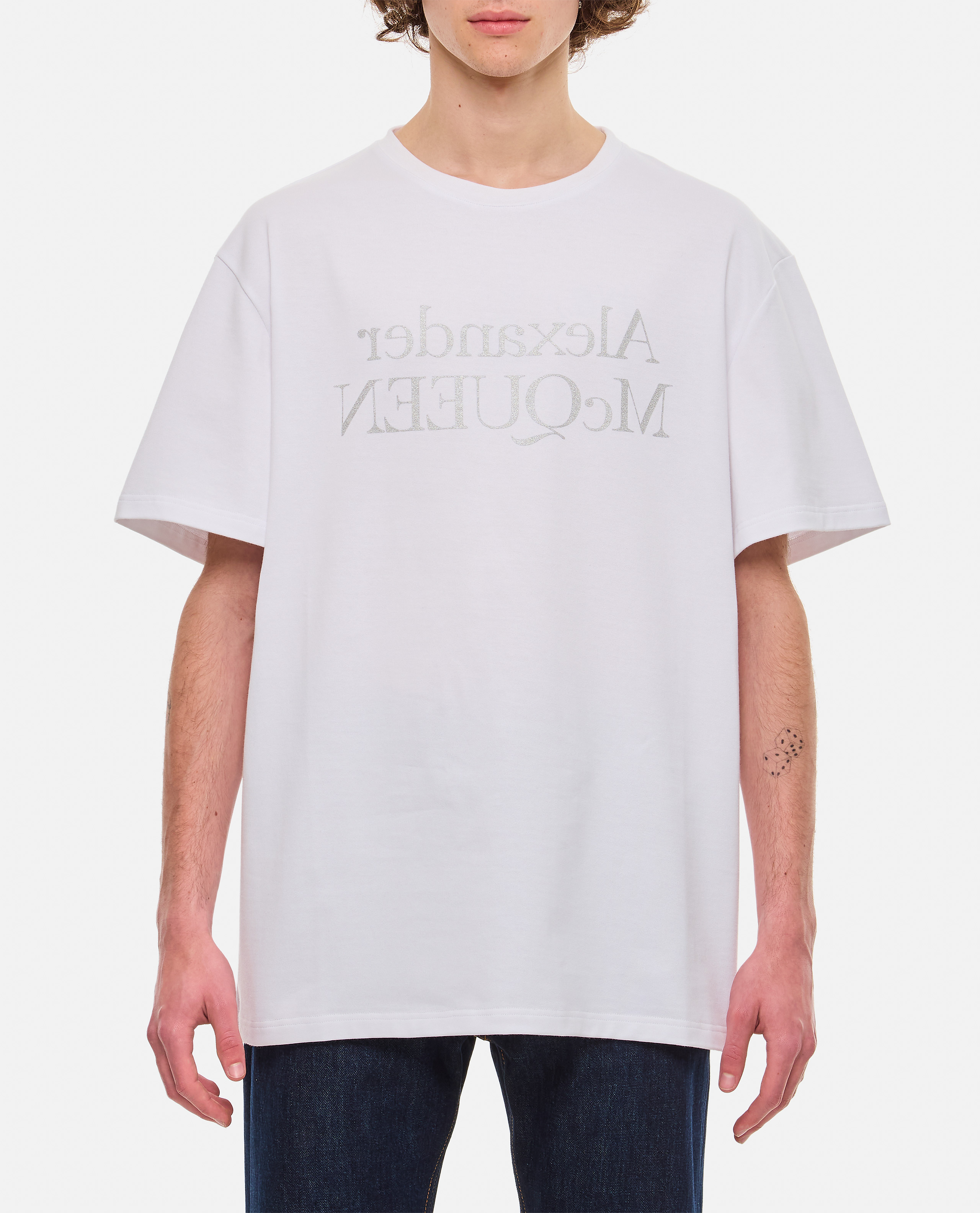 Alexander McQueen Reflective Logo Printed T-shirt