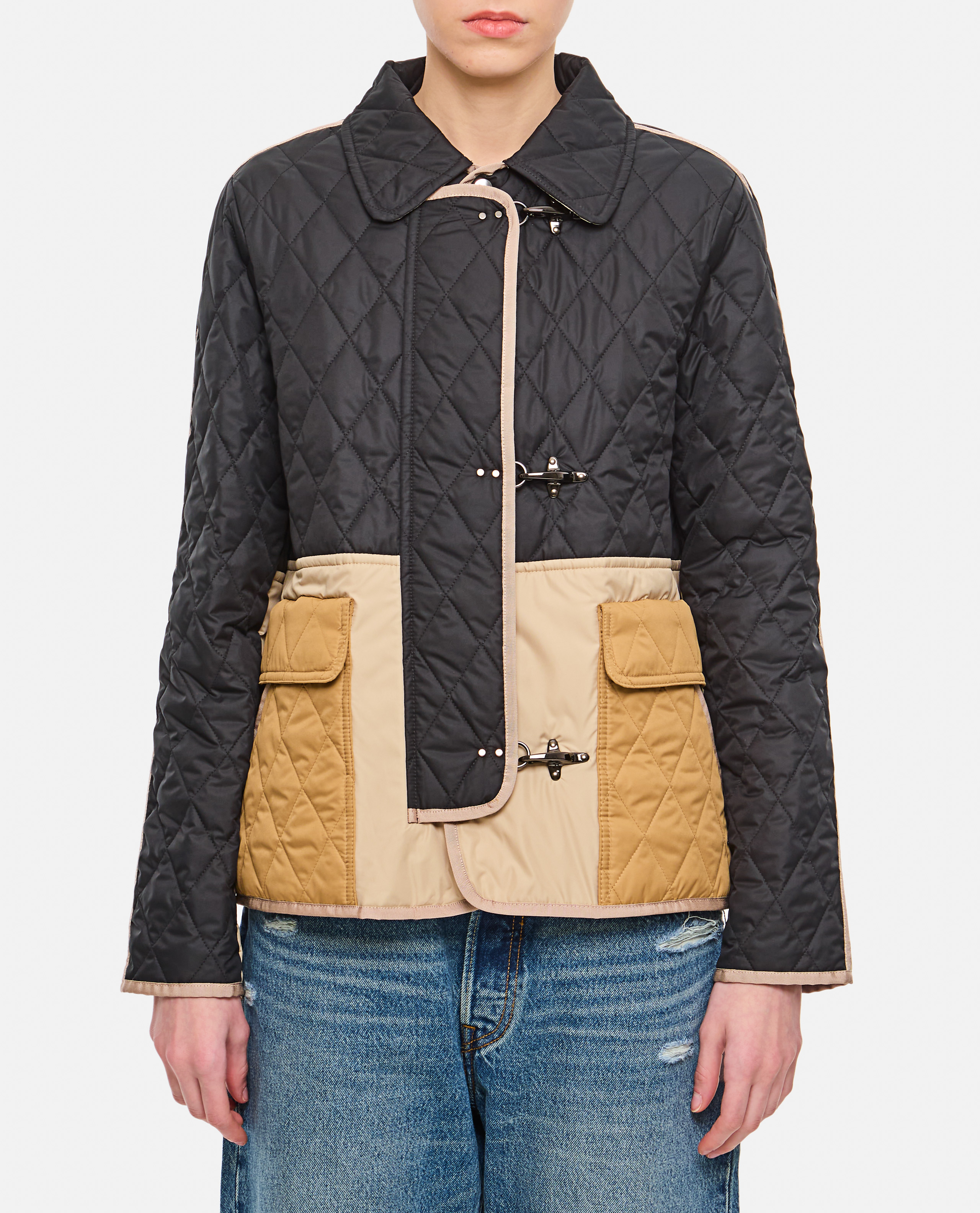 Fay 3-hook Jacket In Quilted Nylon