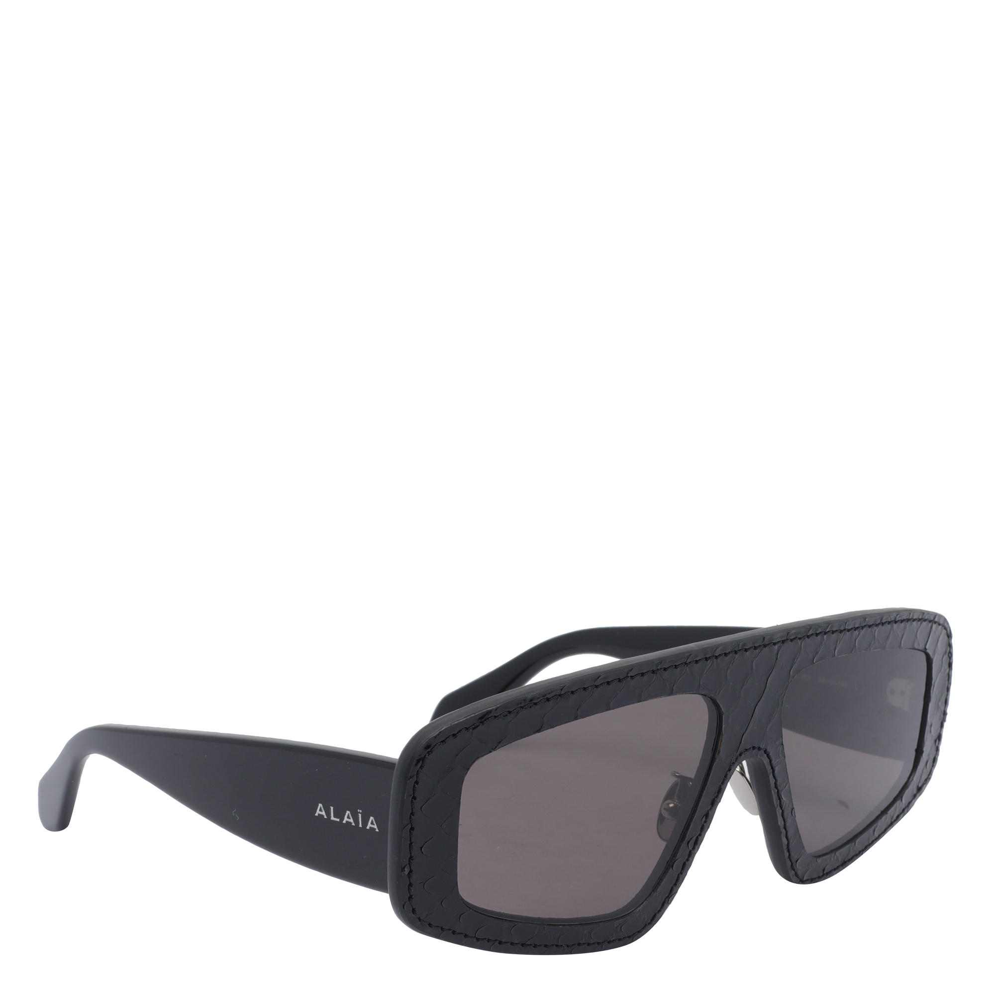 Alaïa Alaia Sunglasses Black Acetato And Leather - Women　Alaia サングラス ブラック アセタートとレザー - レディース
