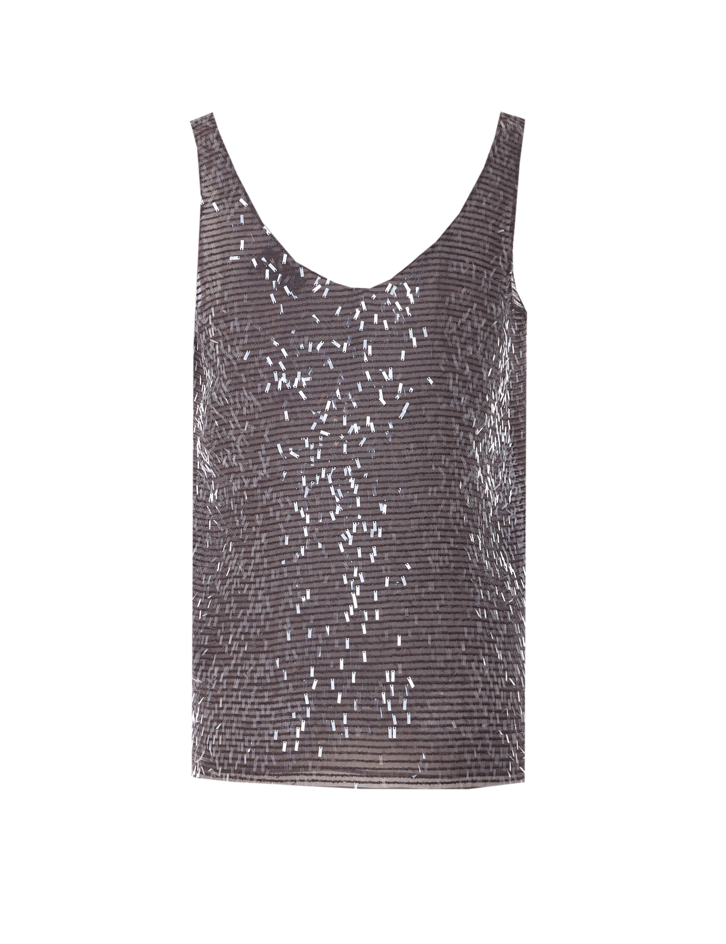 Brunello Cucinelli Top Brown Silk – Women