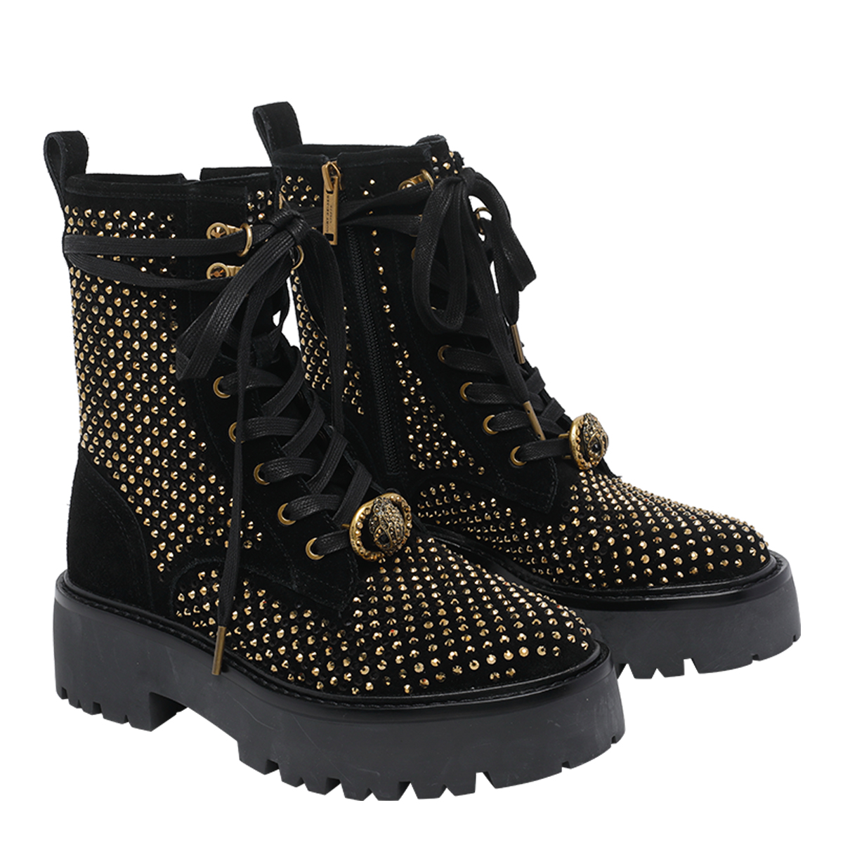 Kurt Geiger Boots Black Suede Leather/rubber Sole – Women