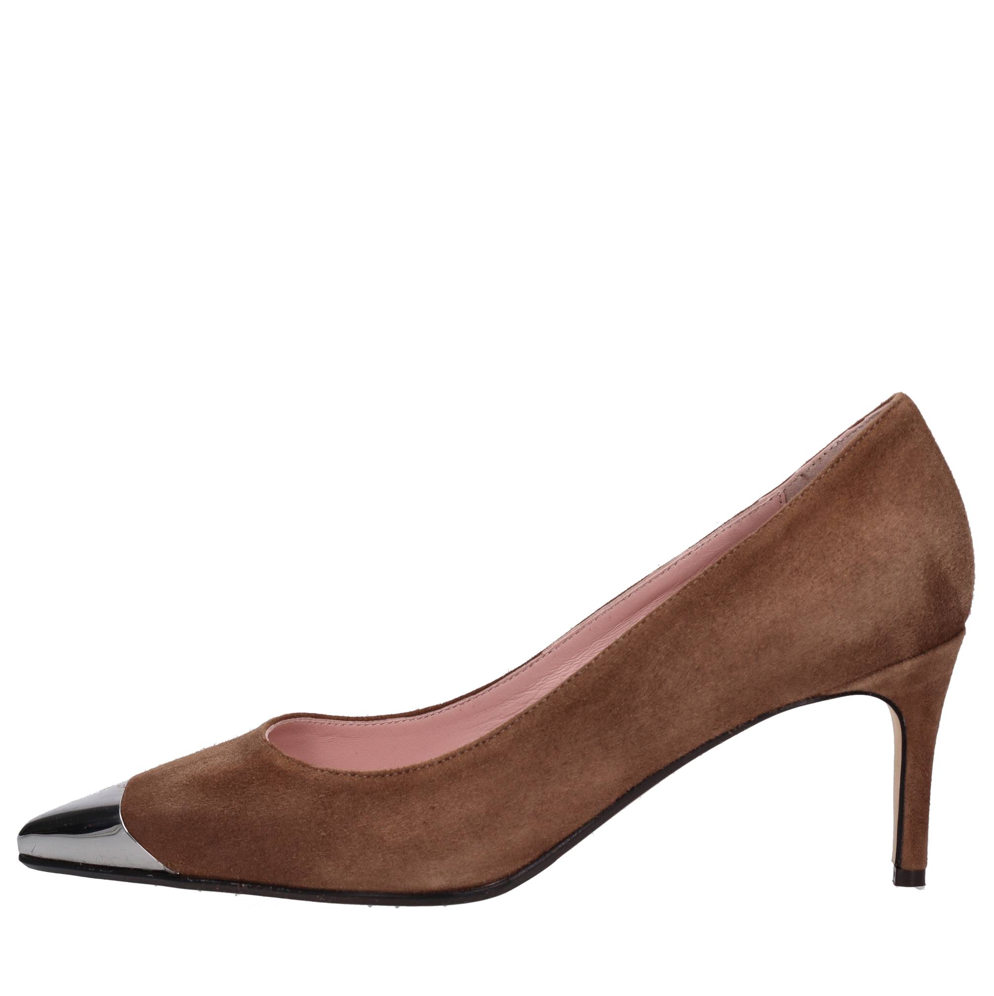 Anna F. Schuhe mit braunem Absatz