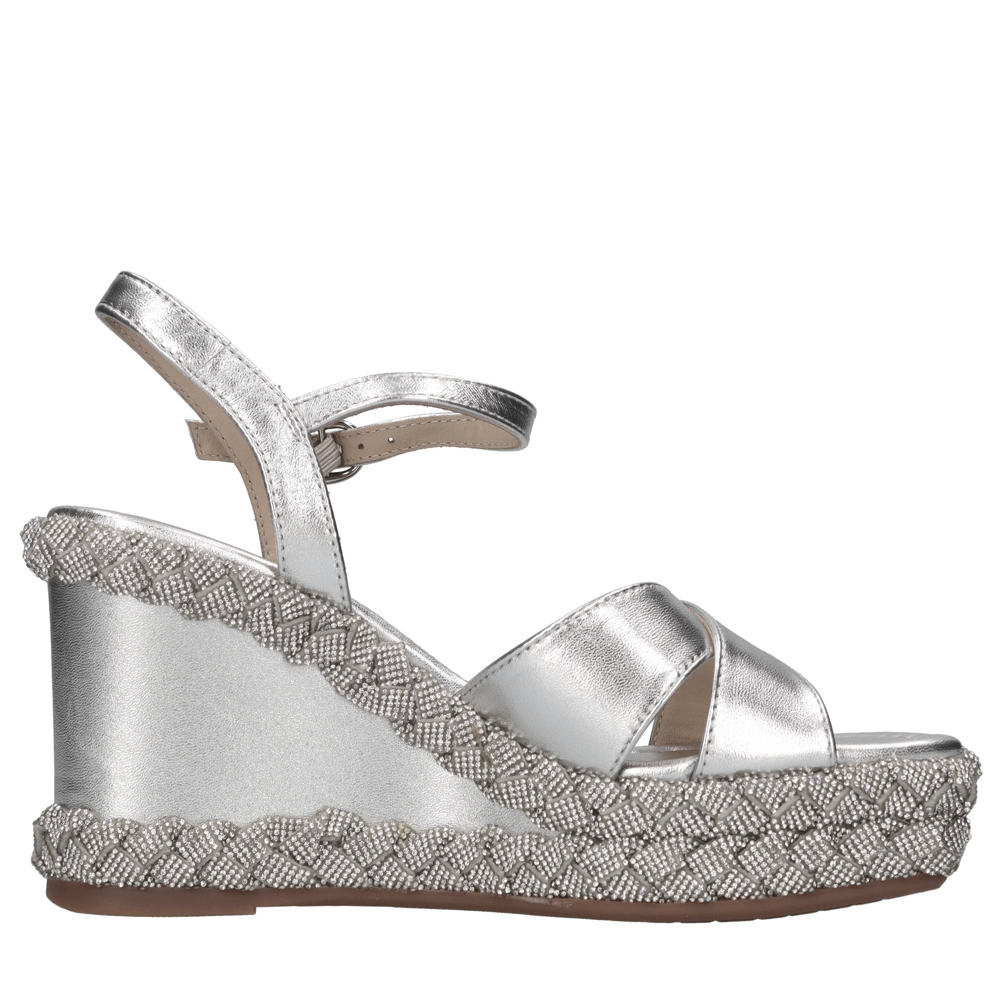 Alma En Pena Chaussures avec talon en argent
