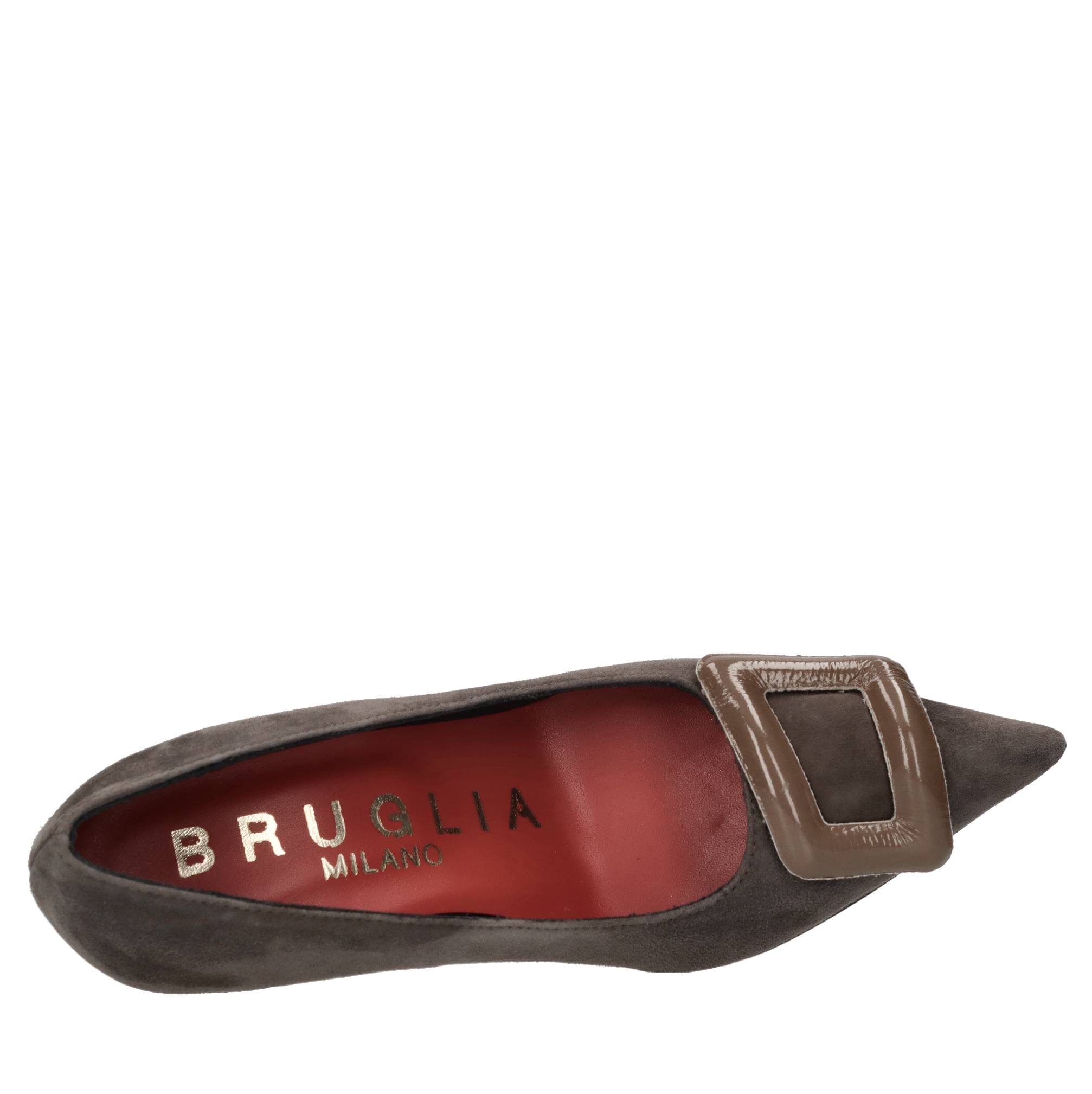 Bruglia Schuhe mit grauem Absatz