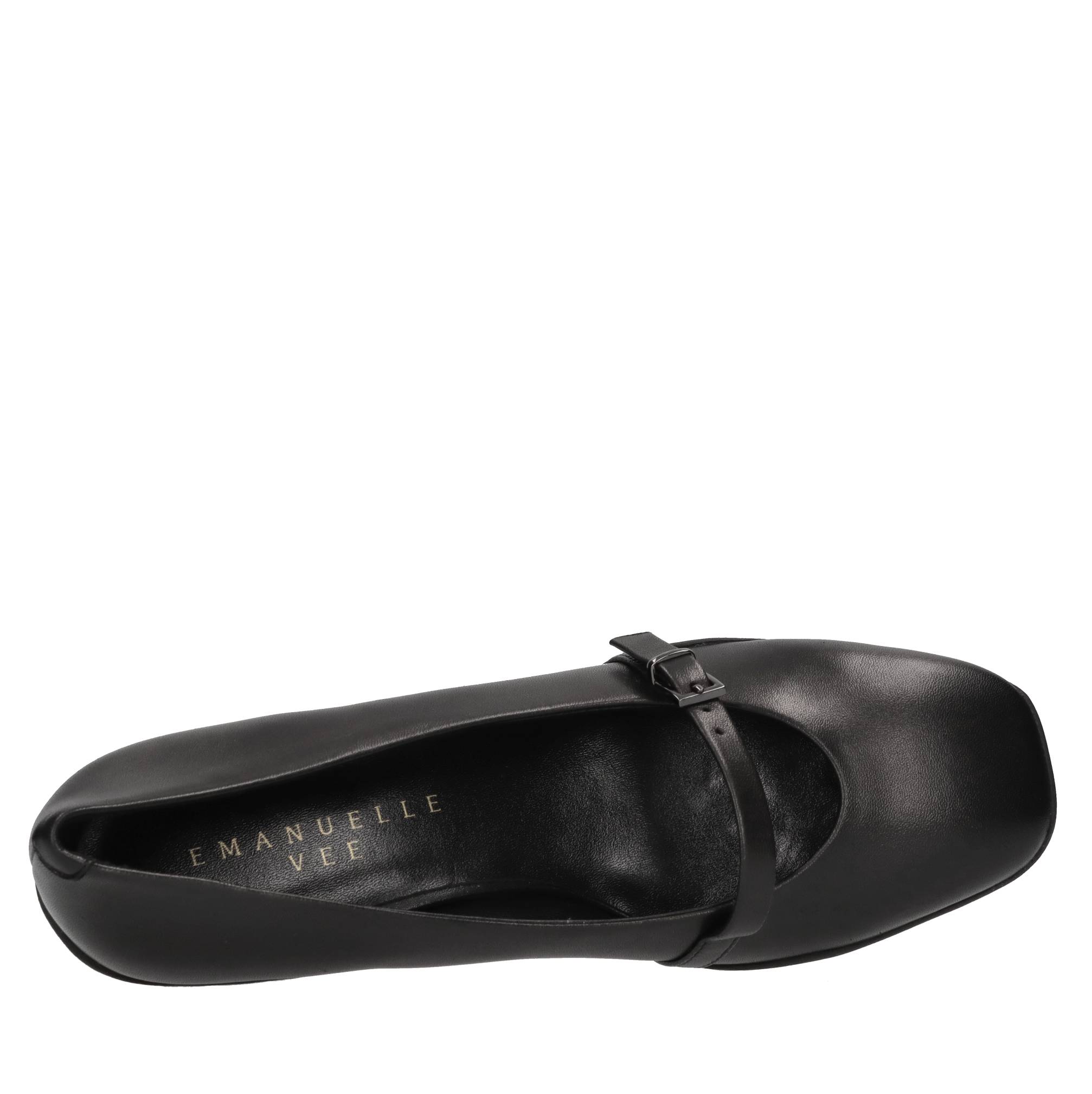 Emanuelle Vee Schoenen met zwarte hak