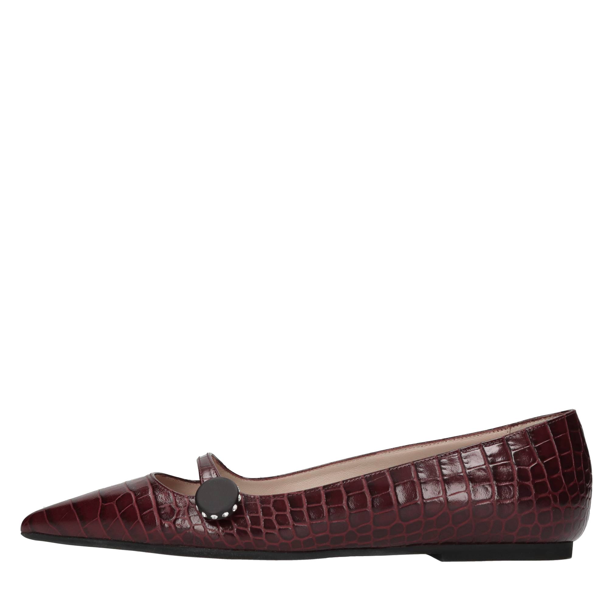 N°21 Lage schoenen Bordeaux