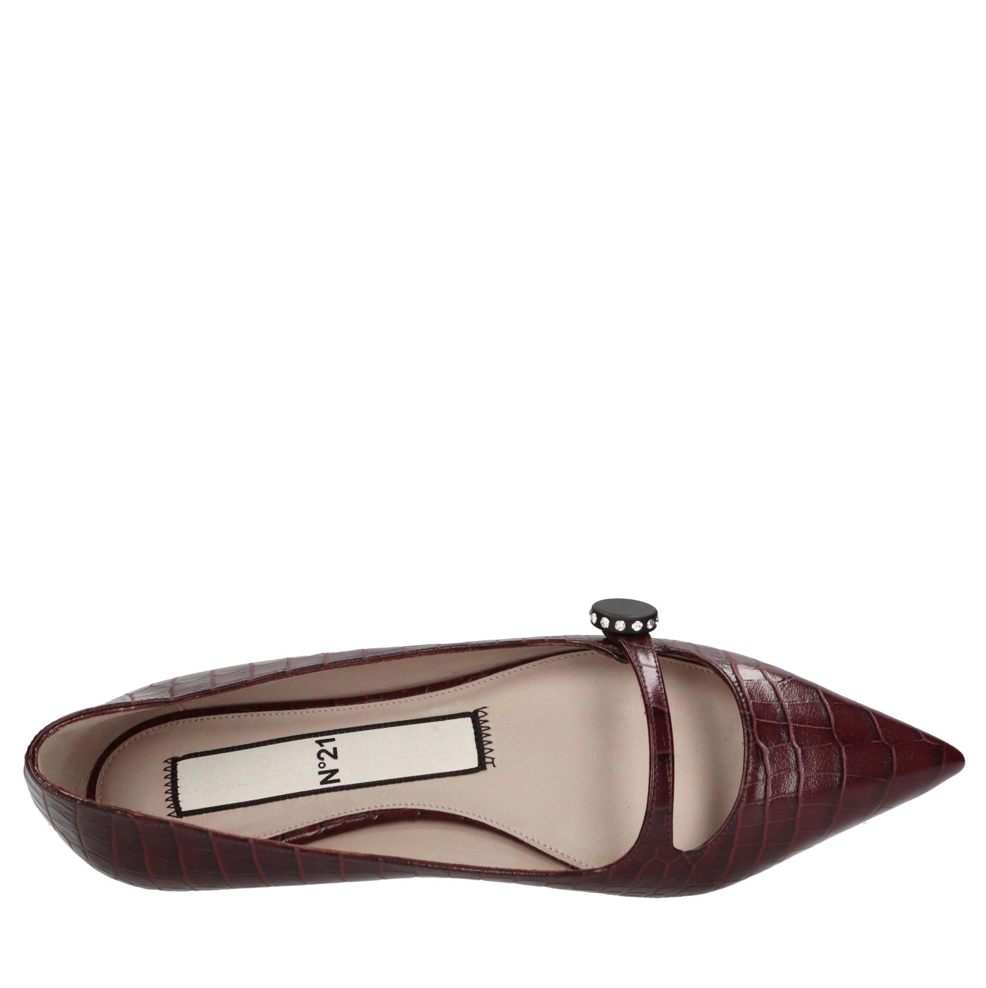 N°21 Lage schoenen Bordeaux