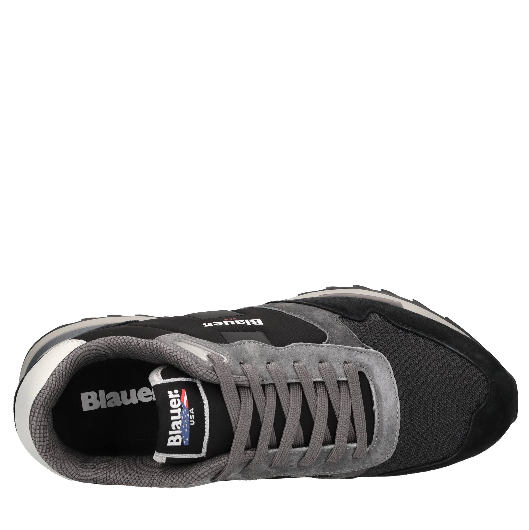 Blauer Schwarze Sneaker