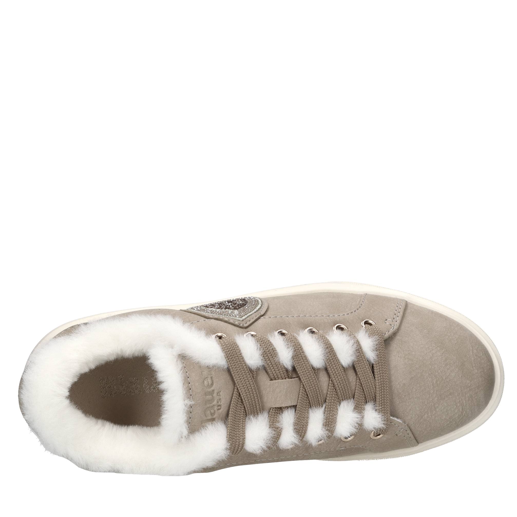 Blauer Sneakers Beige