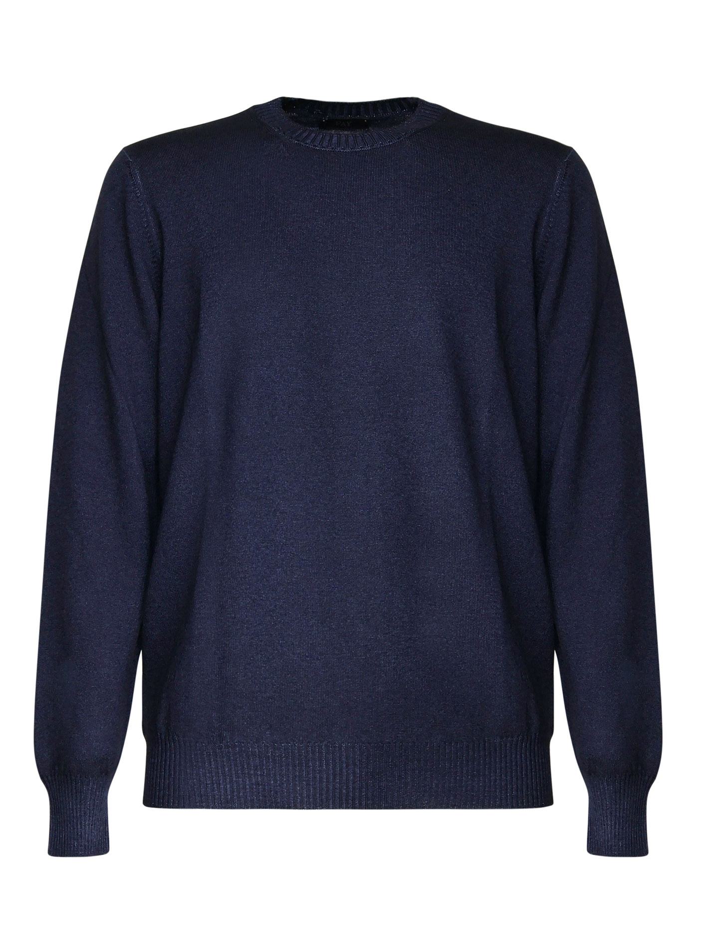 Fay Navy Blue Virgin Wool Sweater