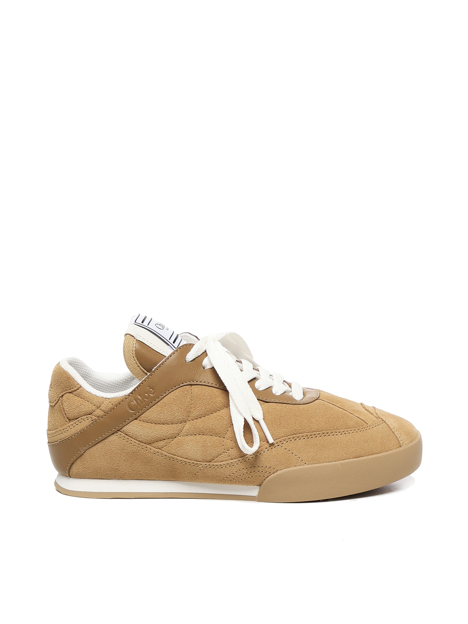 Chloé Kick Sneakers In Camel Suede