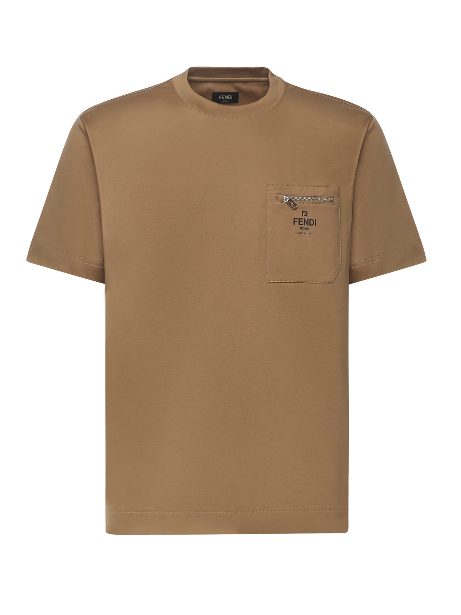 Fendi Camel Cotton T-shirt