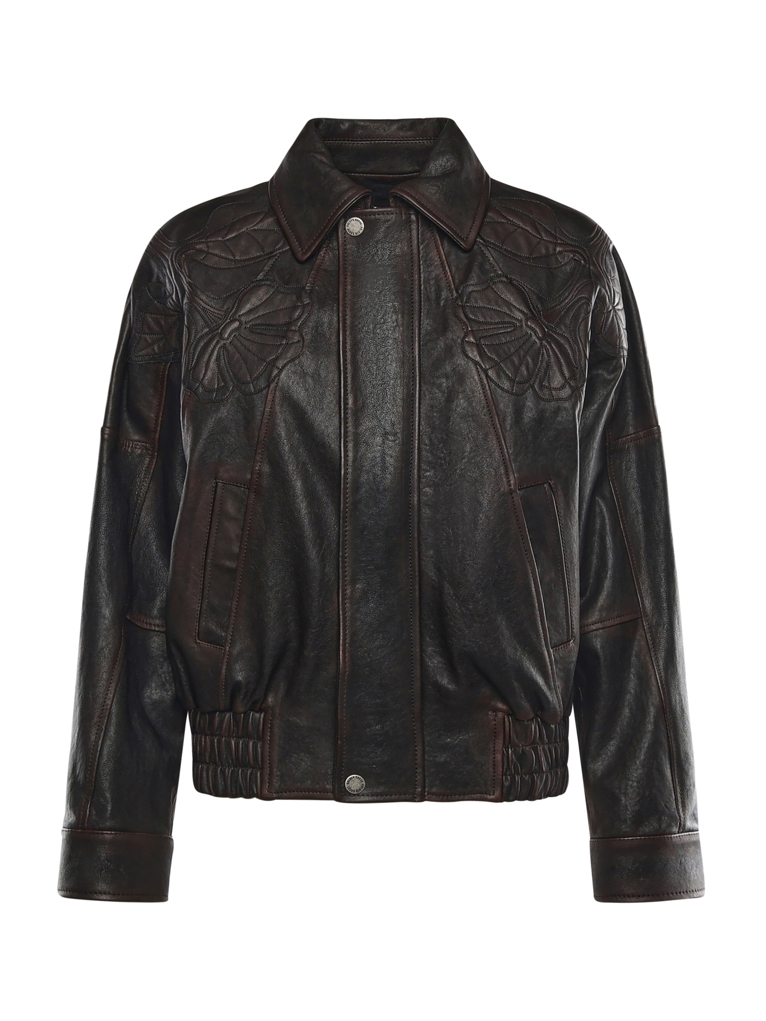 Golden Goose Jackets Dark Burgundy Ovine Leather – Women