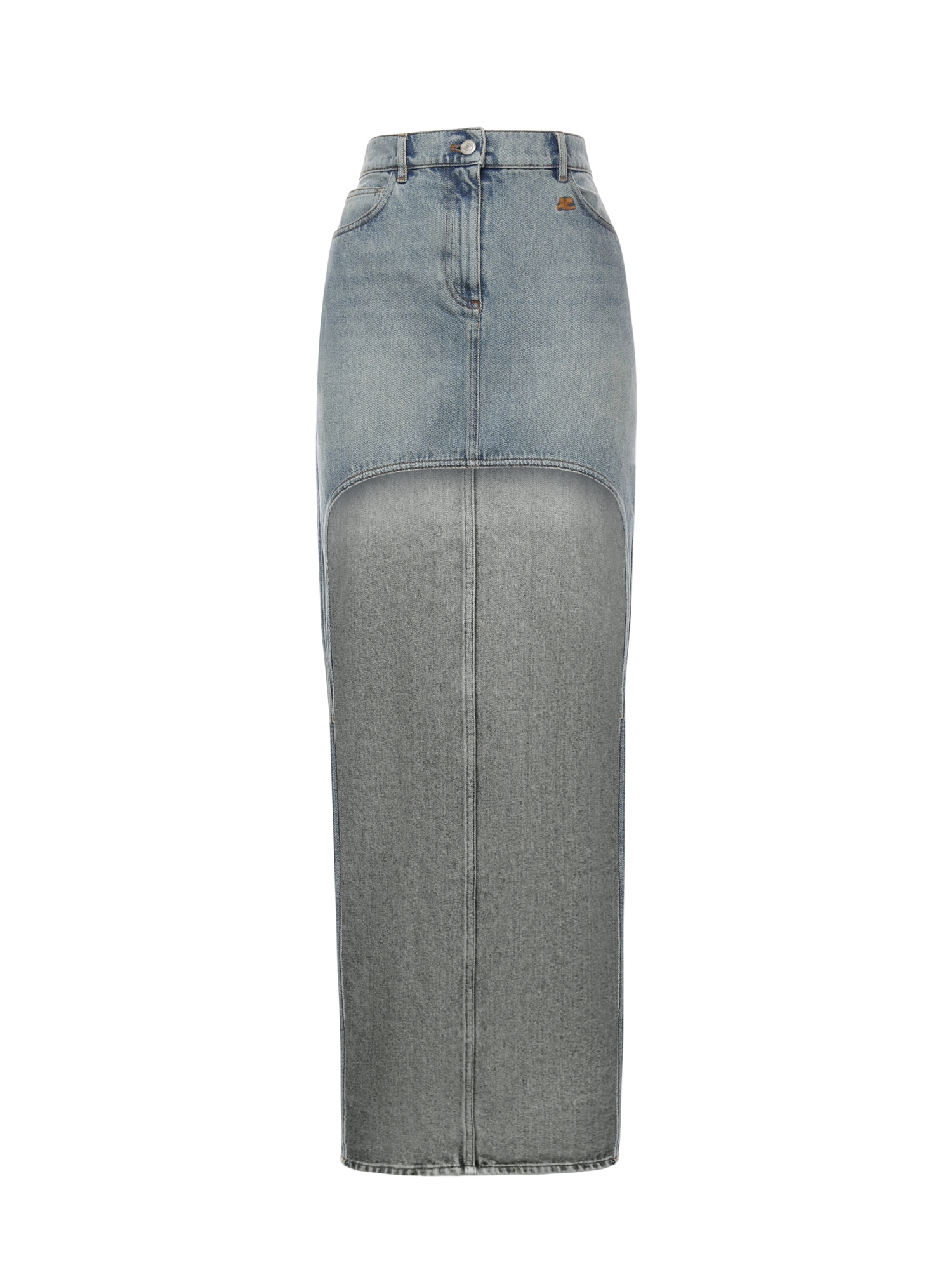 Courreges Skirts Denim Blue Cotton – Women