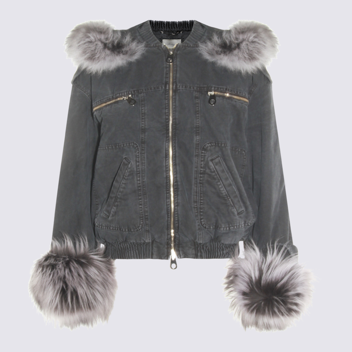 Blumarine Jackets Black/lunar Rock _100 % Co - Women