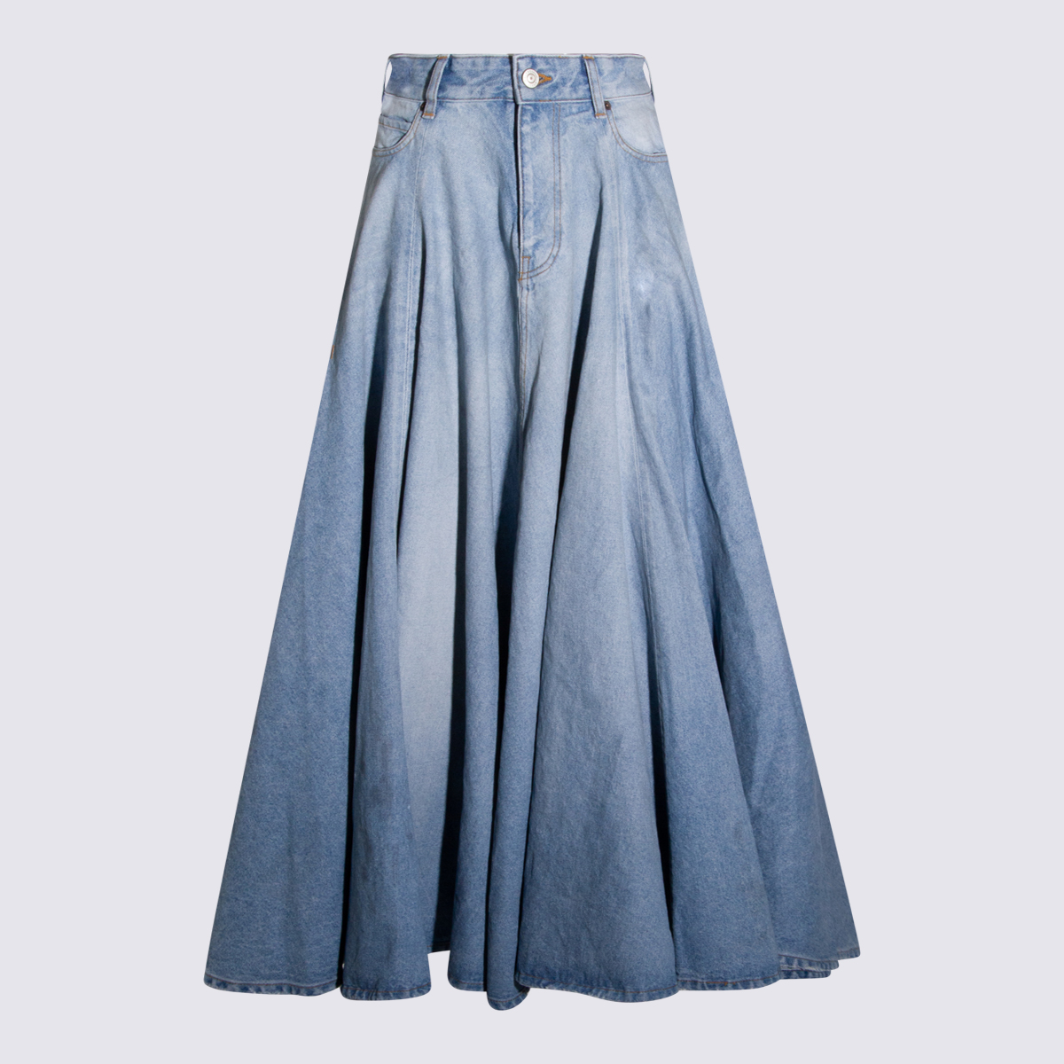 Balenciaga Skirts Dirty Light Blue _100 % Co – Women