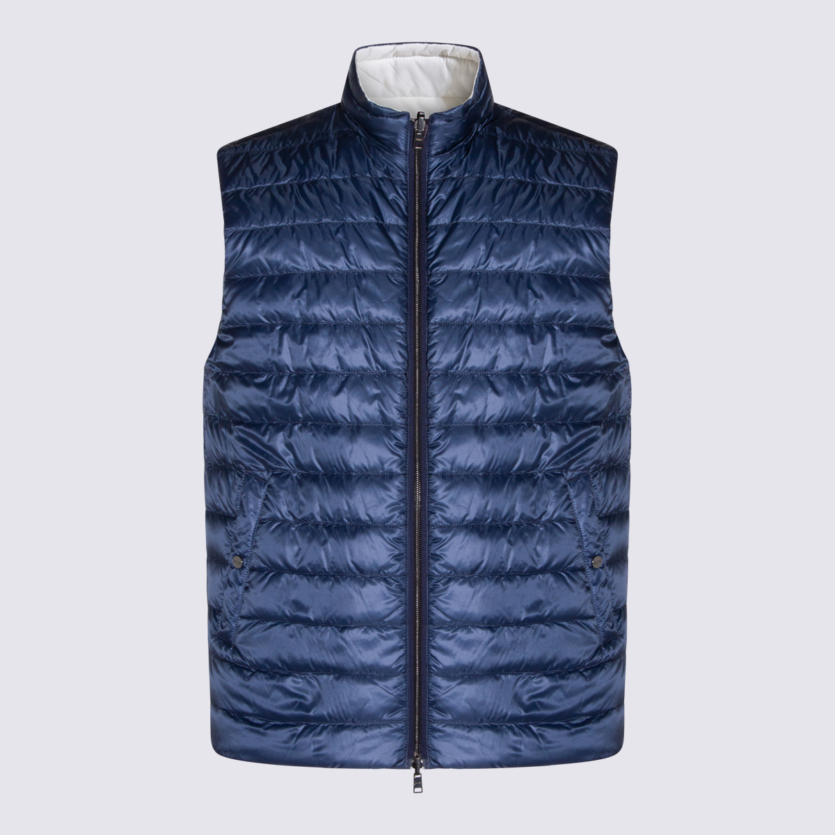 HERNO Herno Coats Blu-bianco _pa - Men　ヘルノ コート ブルーホワイト _pa - メンズ