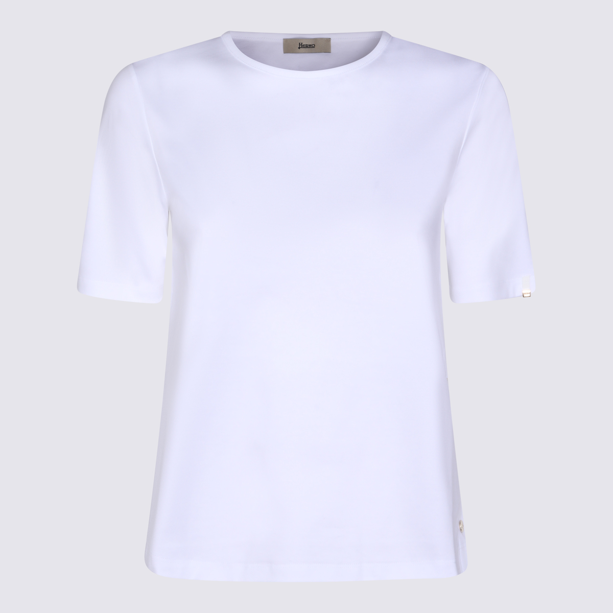 HERNO Herno T-shirts and Polos White _100 % Co - Women　ヘルノ T シャツとポロ ホワイト _100 % Co - レディース