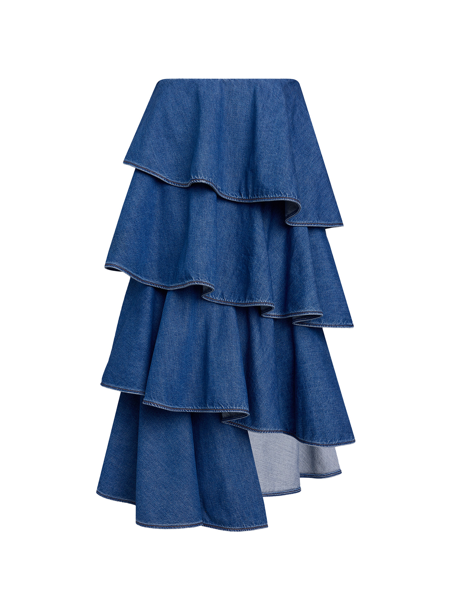 Alaia Skirts Bleu Mineral Cotone – Women
