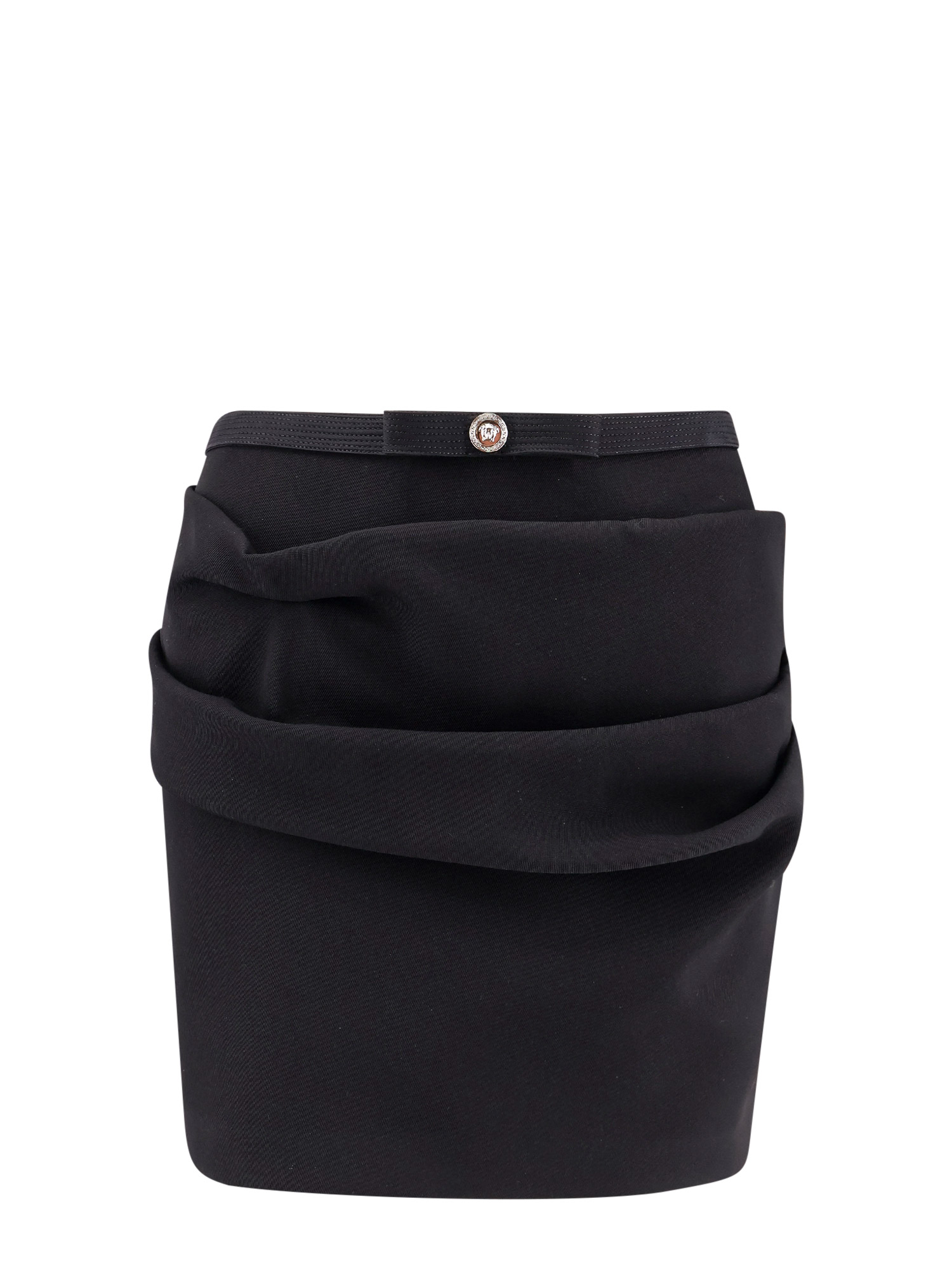 Versace Responsible Wool Mini Skirt With Medusa Detail