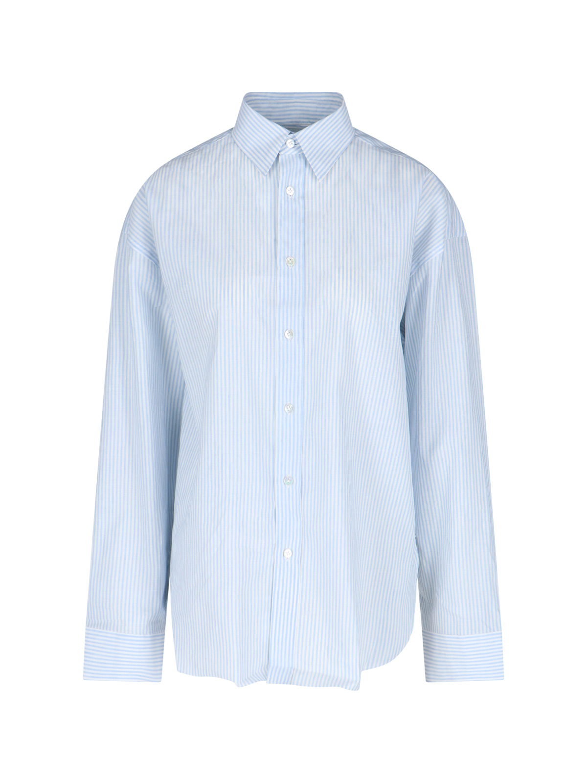 Finamore Shirts Blue Cotton Linen Silk – Women