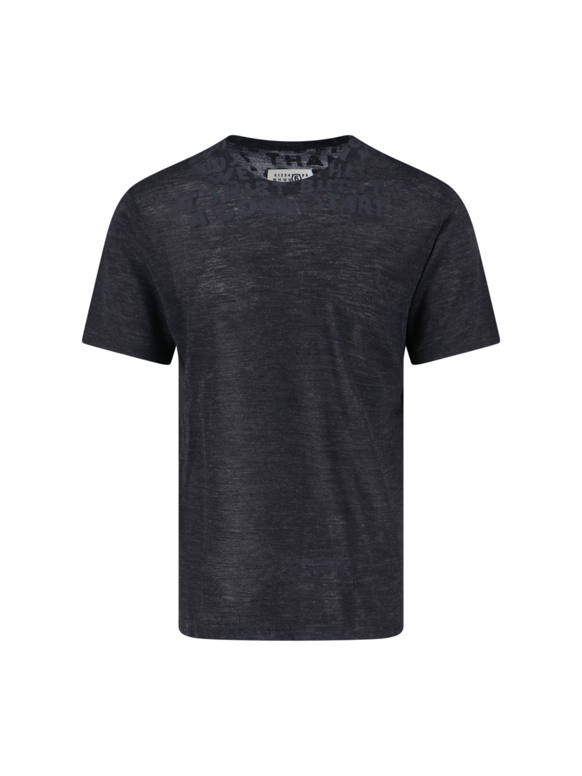 MM6 Maison Margiela T-shirts and Polos Black Wool - Men　MM6 メゾン マルジェラ T シャツとポロシャツ ブラック ウール - メンズ