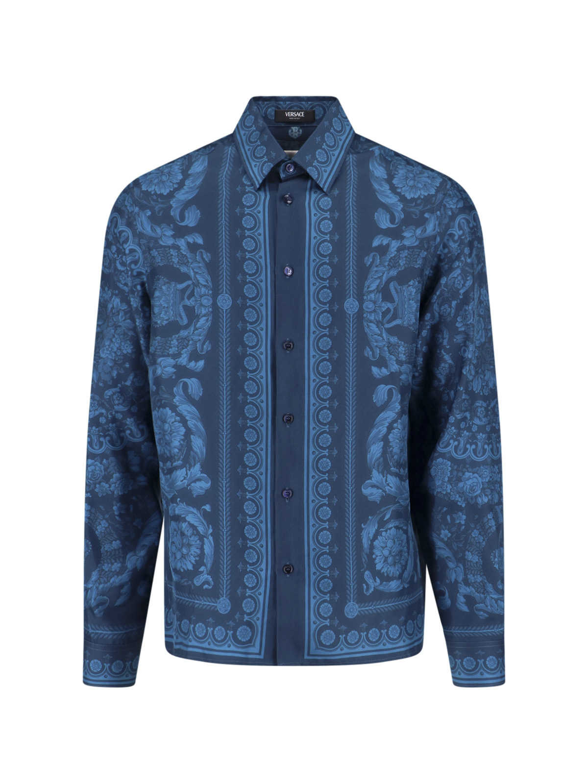 Versace Shirts Blue Silk – Men